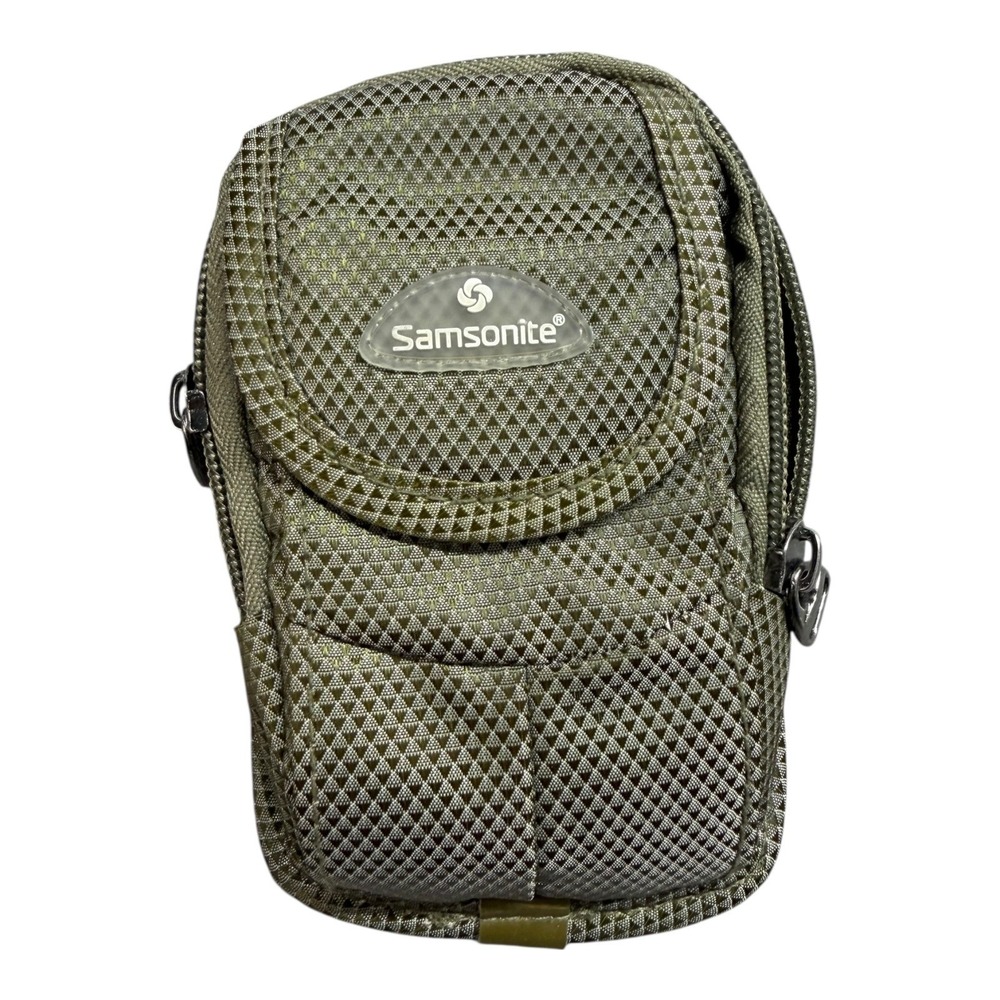 Samsonite Small Utility Pouch Olive Green Mesh Belt Loop Tactical Travel Bag